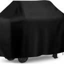 Grill Cover 58 inch, iCOVER Waterproof BBQ Gas Grill Cover, Polyester Easy On/Off, Dustproof Fade Resistant for Weber Char-Broil Nexgrill and More Grills