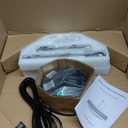 Outdoor Ceiling Fans with Light for Patios, 20" Weatherproof Gazebo Fan with Hanging Hook, Remote Control & APP, 6 Speeds, 3CCT, Caged Plug in Ceiling Fan for Patio (Black)