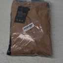 Ficerd 3 Pack Women's Ribbed Long Sleeve Tops, Crew Neck Slim Fit Undershirts Knit Basic Casual Stretch Layering Tee Shirts (Black, Khaki, Plain Blue) SMALL