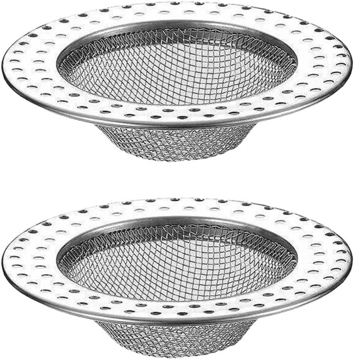 Shower Drain Hair Catcher, Shower Drain Basket, Easy to Clean Stainless Steel Mesh Hair Trap, Reusable Anti-Clog Drain Strainer Filter for Bathroom Sink, Shower & Tub, Fits 3-Inch Inner Diameter Holes