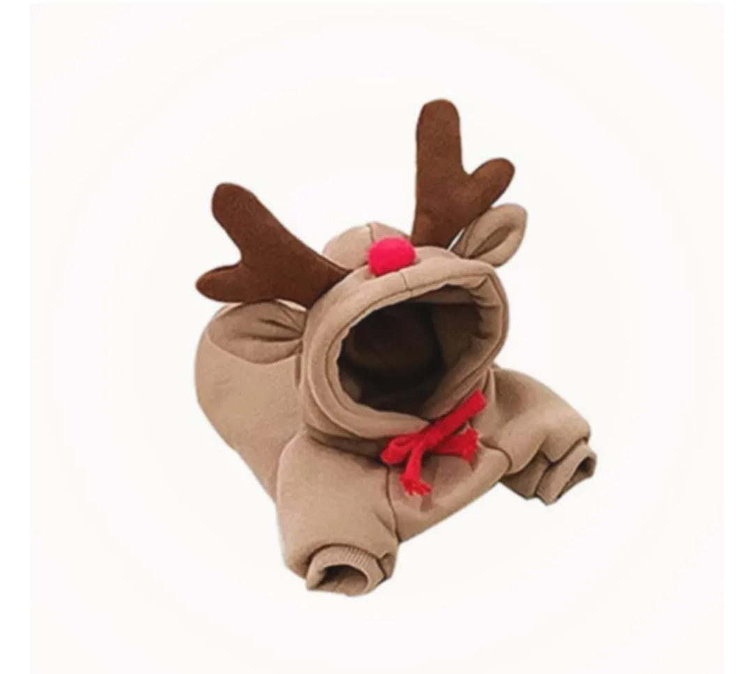 Warm Dog Winter Clothes Cute Fruit Dog Coat Hoodies Fleece Pet Dogs Costume Jacket for French Bulldog Chihuahua Ropa para Perro(Coffee,S)