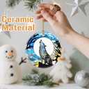 2 x Wolf Christmas Decorations for Tree, Christmas Ornaments, Keepsake Ornaments, Holiday Decor, Xmas Gifts, Gifts for Wolf Lovers, Animal Lovers