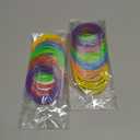 2 x Silicone Jelly Hair Tie Bracelet 30PCS Glow Bracelets Rubber Bracelets for Women 80s Style Neon Wrist Band Elastics Party Favors