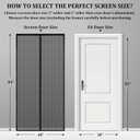 Magnetic Screen Door - Self Sealing, Heavy Duty, Hands Free Mesh Partition Keeps Bugs Out Let Breeze in- Pet and Kid Friendly - Keep Open Feature (Black, Fit Door Size 38 x 82 Inch)