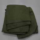MIULEE 100% Blackout Linen Textured Curtains for Bedroom Solid Thermal Insulated Olive Green Grommet Room Darkening Curtains & Drapes Luxury Decor for Living Room Nursery 42 x 84 Inch (2 Panels)