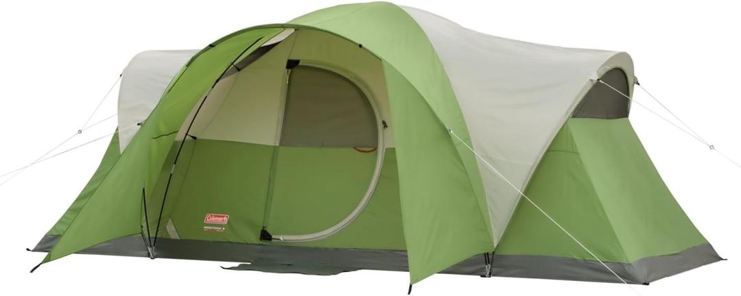 Coleman Montana Camping Tent with Rainfly, Weatherproof Family Tent Sets Up in 15 Mins, Fits Multiple Airbeds, Large