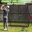 Elevon Golf Practice Hitting Net 10x7ft, Heavy Duty Training Net for Backyard Driving Range & Indoor Swing Practice, Home Golf Equipment for Training