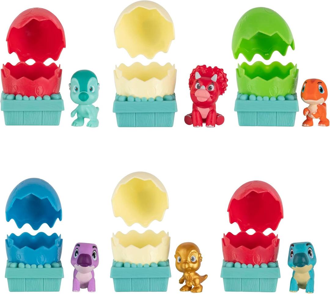Dino Ranch 6 Bundle Pack Dino-Mite Blinds - Six 2.5 Egg Collectible Blind Dino-Mite Figures - Toys for Kids Featuring Your Favorite Pre-Westoric Ranchers