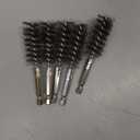 ASNOMY 5Pcs 7/8" Stainless Steel Bore Brush Set, Stainless Steel Bristles, Twisted Knotted, for Power Drill Cleaning