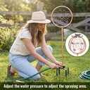 LemonRoad 1 Pack 41.4" H Garden Sprinklers Stainless Steel Ornamental Sprinkler 360 Degrees Motion Activated Decorative Sprinkler for Water Feature, Garden Art, and Lawn Art (Butterfly Style,Purple)