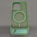 Temdan Magnetic Compatible with iPhone 16 Pro Case, [Built-in Invisible Kickstand][Compatible with MagSafe][Military Grade Shockproof] Slim Translucent Matte Phone Case for iPhone 16 Pro 6.3" (Light Green)