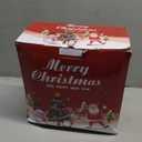 Christmas Inflatables Decorations Outdoor, 8FT Rooftop Santa Claus, Blow Up Sitting Santa with Gift Candy and Reindeer, Inflatable Yard Decor with Built-in LED Lights for Xmas Garden Lawn Party