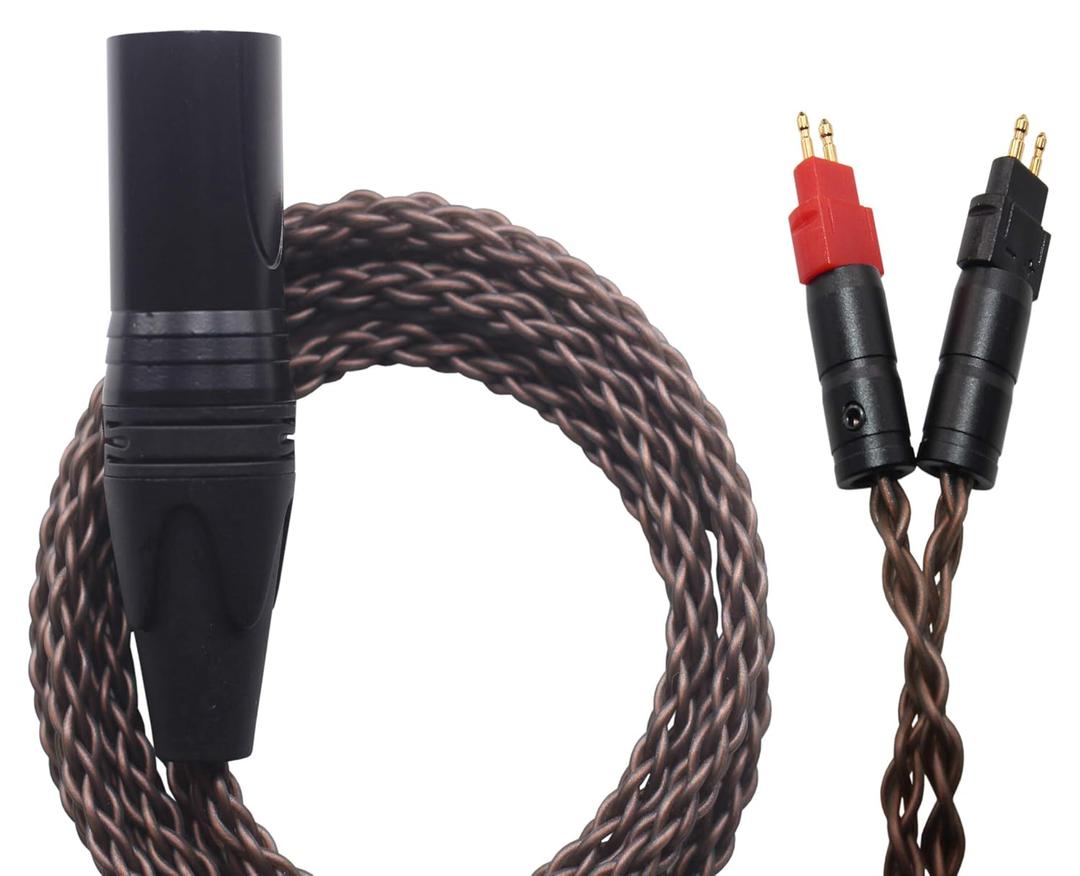 KK Cable HA-B Replacement Audio Upgrade Cable Compatible for HD420 HD430 HD525 HD545 HD565 HD650 HD600 HD580 Headphones. 4-pin XLR Male Plug, HA-B (2M(6.5ft))