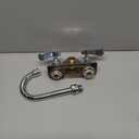 DuraSteel Commercial Hand Sink Faucet - 4 Inch Center Wall Mount Handwash Sink Faucet with 3-1/2" Gooseneck Spout - CEC Certified Saving Water - Dual Swing (3-1/2" Gooseneck - Lever)