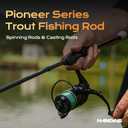 HANDING Pioneer Ultralight Fishing Rod 2-Piece Spinning Rod & Baitcaster Rod Trout Fishing Rod with 24T Carbon Fiber EVA Handle for Trout Crappie Bluegill Yellow Perch Smallmouth White Bass