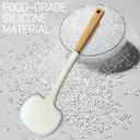 Mushroom Shaped Spatula Spoon - Silicone Cooking Utensil with Wood Handle,for Non-Stick & Coated Pans Cookware