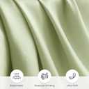 Queen Size Tencel Lyocell Cooling Sheets, Silky Soft Sheet Set with 16 Inch Deep Pocket, Breathable Eucalyptus Bedding for Hot Sleepers, Sage Green