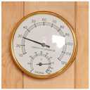 Sauna Thermometer 2 in 1 Celsius Thermometer Hygrometer for Saunas Room Indoor Sauna Accessories for Any Barrel or Infrared Steam Saunas (gold)