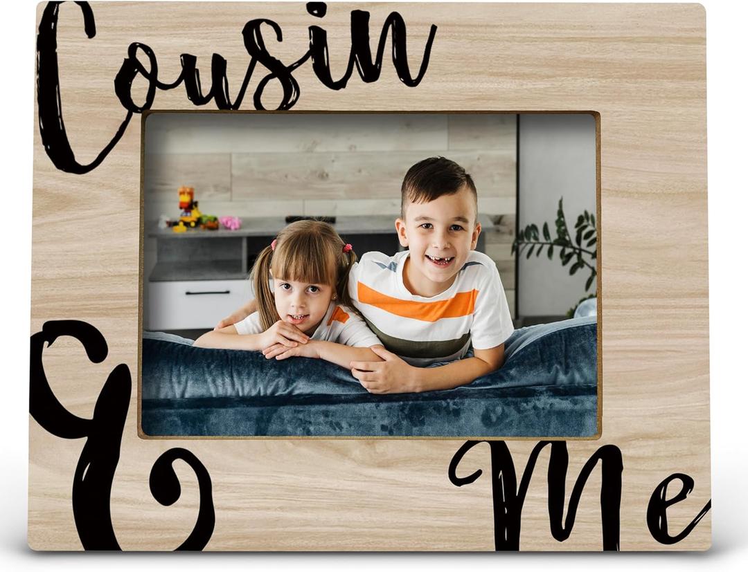 FONDCANYON Cousins Picture Frame - Cousin Frame, Cousin Gifts for Women Men, Gifts for Cousins Female Male, Best Cousin Gifts, Sister Picture Frame, Cousin and Me Photo Frame(5x7 Inch Photo)