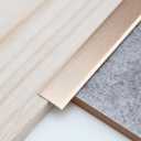 Trimold 3Pcs Aluminum T Molding Trim & Floor Transition Strips, Flat Divider Strip for Door Threshold and Joining Flooring Gaps of Laminate Planks Tile (4.2Ft x 0.8In, Matte Gold)