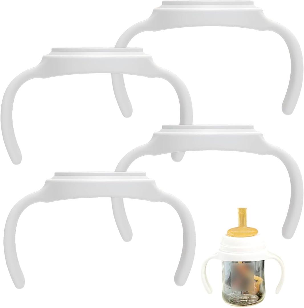 Baby Bottle Handles Compatible for Pigeon Wide Neck Bottles(5.4/8.1oz), Feeding Bottles Holder Accessories, Pack of 4