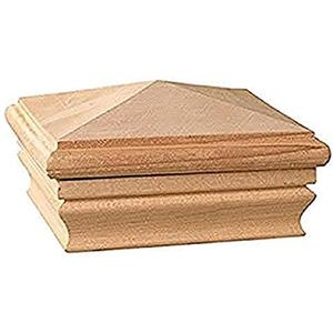 Deckorators 4 in. x 4 in. Newport High Pyramid Cedar Post Cap