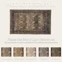 8x10 Washable Non-Slip Area Rugs for Living Room, Dining Room, Bedroom Home Office-Vintage Floral Soft Non-Shedding Distressed Faux Wool Farmhouse Large Area Rugs(Brown, 8'10')