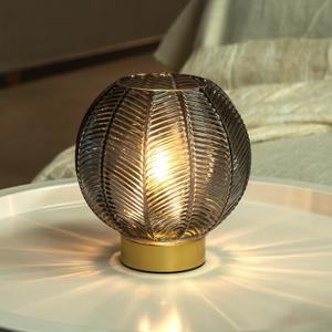 Battery Operated Lamp with Timer, Small Table Lamp Battery Powered, Cordless Bedside Lamps for Living Room Decorative Lamp for Bedroom Tabletop Shelf Dorm Desk-Grey (Gray)