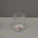 Ribbed Glass Vase, Flower Vase, Fluted Clear Vases for Flowers, Modern Vases for Living Room, Dining Table, Entryway, Shelf, Wedding, Office, Coffee Table, Birthday, 7.5 Inches