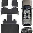 Floor Mats & Trunk mat for Ford Expedition MAX 2018-2023 2024-7 Seats(2 Row Bucket Seat)-(Only Fit MAX Or L),TPE All Weather Protection 3 Rows Car Floor Liners with Cargo Liner (Expedition MAX-7 seats(Bucket Seat))