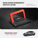 YONZEE Emergency Escape Handle for Tesla Model Y Juniper, Carbon Fiber Pattern Safety Pull Handle, Compatible with 2025-2026 Model Y Door Release, Easy Installation, Durable ABS Material