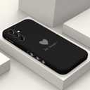 for Samsung Galaxy S24 Case, Design Pattern Slim Stylish Drop Proof Protective for Galaxy S24 Phone Cover 6.2 inch, Love Black