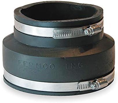 Fernco Elastomeric PVC Flexible Coupling, For Pipe Size 5" x 4", 5-37/64" x 4-17/64" Inside Dia. - 1056-54