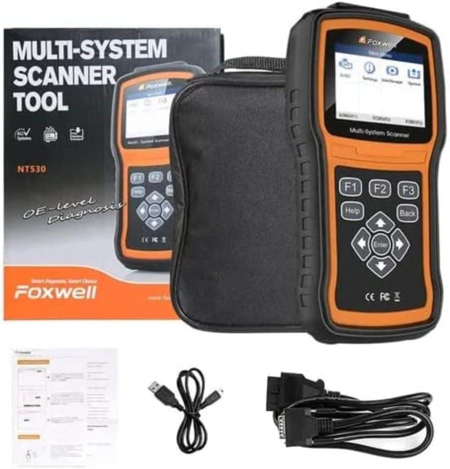 FOXWELL NT530 for Honda Acura - All Systems, All Maintenance Service - Bidirectional Diagnostic Scan Tool OBD2 Scanner Automotive Code Reader ABS Bleed SRS Airbag SAS TPMS TPS EPB Oil Reset CKP