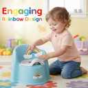 Potty Training Toilet for Toddlers with Easy-Clean Removable Bowl, Built-In Splash Guard, Slip-Resistant Wide Base, Engaging Design, Includes Potty Training Chart - Lemon Littles