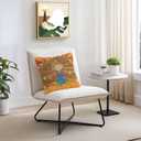 Thanksgiving Scare Crow Outdoor Waterproof Pillow Covers 16x16 Pack of 2 Vintage Pumpkin Leaf Wood Texture Decorative Outdoor Pillow Covers Square Cushion Cases for Patio Furniture Pergola Couch (Yellow Orange)