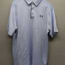 Under Armour Men's Tech Golf Polo (Large Tall, Blue)