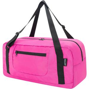 HOLYLUCK Foldable Travel Duffel Bag For Women & Men Luggage Great for Gym - Fuchsia (30L)