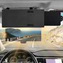 Polarized Car Sun Visor Extension with PC Lens and Side Sunshade, Anti-Glare Windshield Visor - Universal for Most Cars (Black)