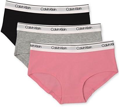 Calvin Klein Girls' Modern Cotton Hipster Underwear Multipack, Size L (10/12)