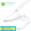 3FT LED Shop Light, 15W 1500lm Super Bright 6500K, Linkable T5 LED Fixture and Under Cabinet Lights, Corded Electric with Built-in ON/Off Switch (2 Pack)