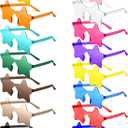 PLULON 15 Pairs Star Sunglasses Rimless Star Shape Sunglasses, Colorful Star Glasses Bulk Bachelorette Sunglasses Star Party Favors for Birthday Beach Kids Adult - Multicolor