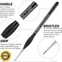 PANDAFLY Detail Paint Brushes Set, 15pcs Miniature Brushes for Fine Detailing & Art Painting - Acrylic, Oil, Watercolors & Paint by Number, Models, Face, Nail, Craft