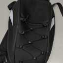 Motorcycle Tail/Seat Bag - Dual Use Waterproof Helmet Bag with Extra Cargo Net