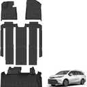 3W Floor Mats & Cargo Liner Fit Toyota Sienna 7 Seat 2021-2026 (Except for 2025 2026 Platinum Edition), TPE All Weather Custom Fit Floor Liner for Sienna XLE/XSE/Limited/Woodland Edition