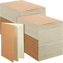 Mimorou 100 Pcs Kraft Notebook Journals 5.5 Inch x 8.3 Inch A5 Softcover Notebooks Bulk for Writing Sketch Office Notepad with 60 Pages 30 Sheets (Multicolor,Lined)(Brown,Lined)