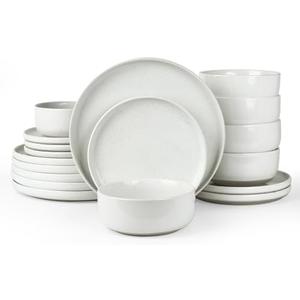 Amazon.com | Famiware Milkyway Plates and Bowls Set, 18 Pieces Dinnerware Sets, Dishes Set for 6, White: Dinnerware Sets