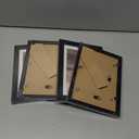 KINLINK 5x7 Picture Frame Black Set of 4, Wooden Photo Frames Matted 4x6 with Plexiglass for 4x6 with Mat or 5x7 without Mat for Table and Wall Display