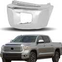 labwork Chrome Front Left Bumper End Cap with Parking Hole Replacement for Toyota Tundra 2014-2021 TO1004185 521130C050