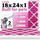 Colorfil 18x24x1 Air Filter (2-Pack) | Made in the USA | Color Changing | Remove Cat and Dog Odor | MERV 8 for Pet Hair Dander and Dust | 17.5"x23.5"x0.75" Exact Size